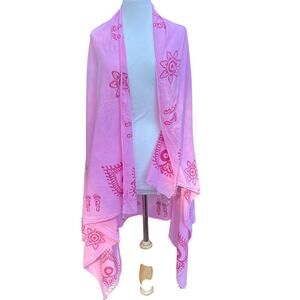 Graham Kandiah New York Pink Cotton Sarong  -Made in India